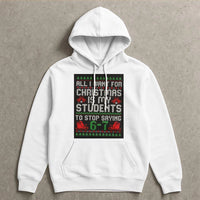 Adorable Math Teacher Sweatshirt, Humorous Math Teacher Christmas Hoodie, School Educator Holiday Pullover, Winter Math Teacher Hooded Sweatshirt