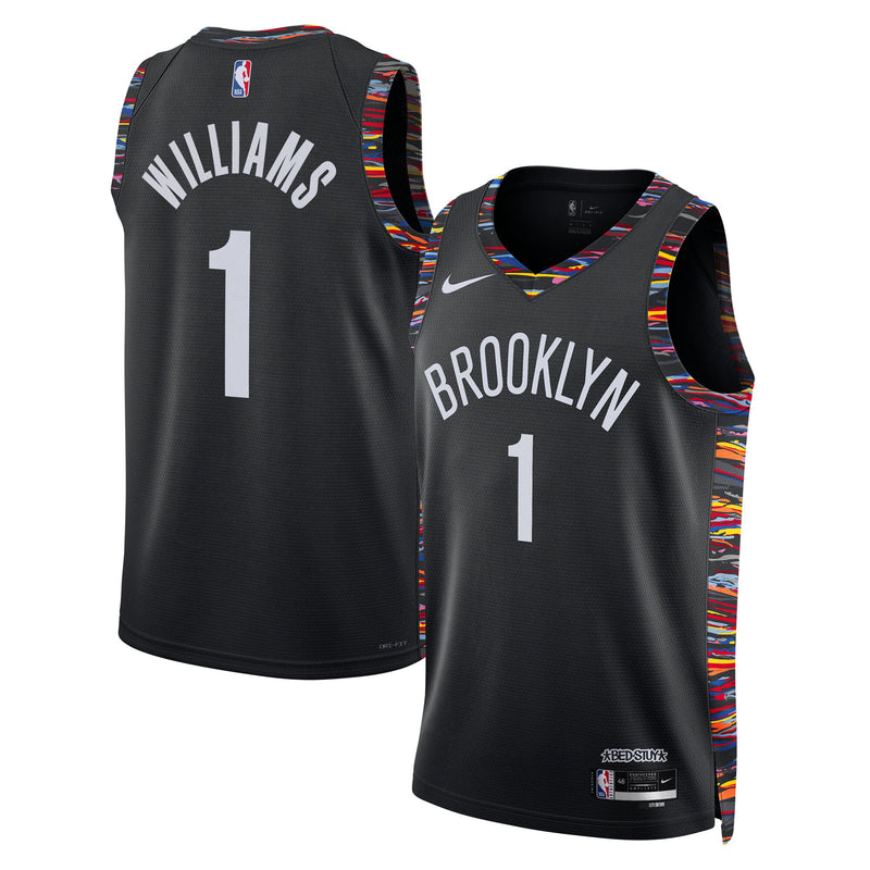 Brooklyn Nets 2025/26 City Edition Swingman Jersey - Black - Ziaire Williams