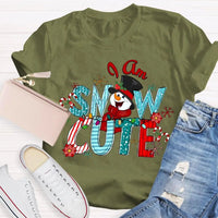 Humorous Holiday Lights Graphic Tee, Snow Adorable Snowman Christmas Shirt, Retro Winter Snowman T-Shirt, Adorable Xmas Party Shirt