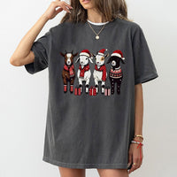Adorable Holiday Farm Animal Tee, Christmas Goat Shirt, Humorous Xmas Goat Graphic T-Shirt, Festive Goat Lover Tee, Winter Farmer Holiday Present