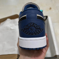 Low Top Sneakers, Blue Gray Colorway, Lace Up Design, Casual Gift for Sneaker Fans