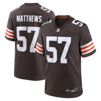 Cleveland Browns Clay Matthews Brown Game Retired Player Jersey