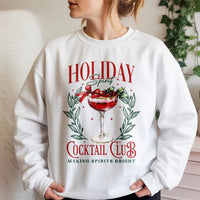 Christmas Cocktail Crewneck, Holiday Cocktail Club Sweatshirt, Festive Drink Graphic Sweater, Winter Party Pullover, Holiday Cocktail Present
