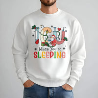 Humorous Santa Medical Holiday Sweater, ICU Nurse Christmas Sweatshirt, Intensive Care RN Crewneck, Healthcare Worker Xmas Pullover, Nurse Present