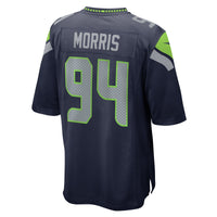 Seattle Seahawks Mike Morris College Navy Game Jersey