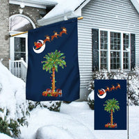 Santa Sleigh Palmetto Tree Yard Flag, South Carolina Christmas Garden Flag, Double-Sided Holiday Lawn Flag, SC Festive Porch Banner