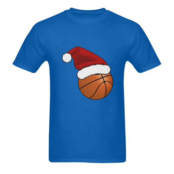 Christmas Basketball Shirt, Santa Hat Basketball T-Shirt, Holiday Baller Graphic Tee, Two Sided Sports Tee, Basketball Fan Ch