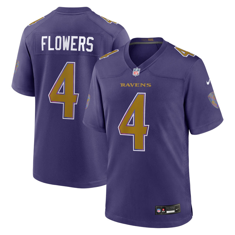 Baltimore Ravens Zay Flowers Purple Alternate Game Jersey