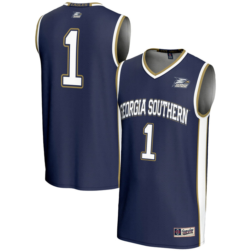 #1 Georgia Southern Eagles Lightweight Basketball Jersey - Blue