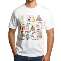 Adorable Reading Ghost Graphic Tee, Book Lover Christmas T-Shirt, Holiday Bookish Shirt, Spooky Reader Tee, Librarian Christmas Apparel Present