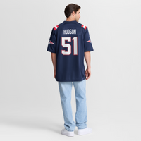 New England Patriots James Hudson Navy Team Game Jersey