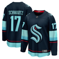 Seattle Kraken Jaden Schwartz Navy Home Breakaway Player Jersey
