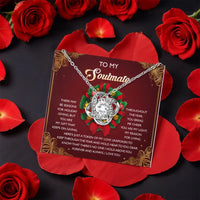 Romantic Knot Pendant, Soulmate Love Knot Necklace, CZ Crystal Love Knot Jewelry, White Gold Finish Necklace, Christmas Anniversary Present