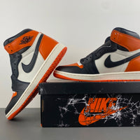 High Top Sneakers, White Black Orange Colorway, Lace Up Design, Casual Gift for Sneaker Fans