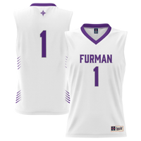 #1 Furman Paladins Lightweight Basketball Jersey - White