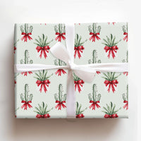 Watercolor Desert Holiday Gift Wrap, Southwest Christmas Cactus Wrapping Paper, Plant Lover Xmas Wrapping Paper, Present Wrap
