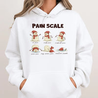 Christmas Nurse Pain Scale Hoodie, Melting Snowman Pain Scale Hoodie, Humorous Medical Holiday Hooded Sweatshirt, Adorable Xmas Hoodie, RN Present