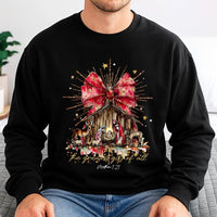 The Greatest Present of All Religious Pullover, Nativity Scene Christmas Sweatshirt, Christian Holy Night Holiday Sweater, Faith Faith Crewneck