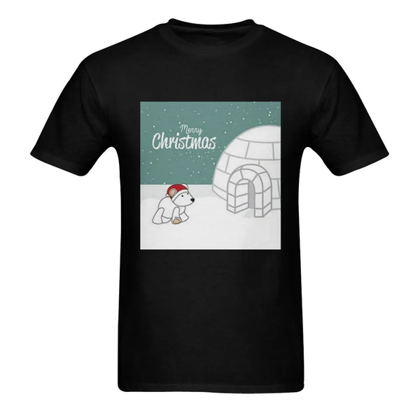 Adorable Winter Polar Bear Shirt, Merry Christmas Polar Bear T-Shirt, Holiday Graphic Tee, Festive Xmas Animal T-Shirt, Bear 