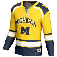 #1 Michigan Wolverines Hockey Jersey - Maize