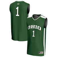 #1 Ohio Bobcats Lightweight Collegiate Basketball Fashion Jersey - Green