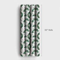 Festive Holiday Wreath Gift Wrap Roll, Volleyball Christmas Wrapping Paper, Sports Team Present Wrap, Athlete Coach Winter Wrapping Paper