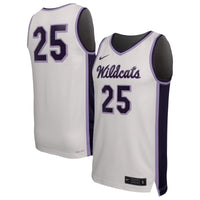 #25 Kansas State Wildcats Replica Basketball Jersey - White