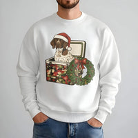 Festive Camo GSP Holiday Crewneck, German Shorthaired Pointer Christmas Sweatshirt, Hunting Dog Xmas Sweater, Dog Lover Pullover