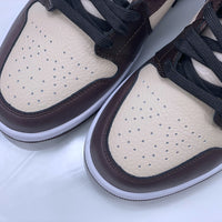 Mid Top Sneakers, Beige Black Colorway, Lace Up Design, Casual Gift for Sneaker Fans