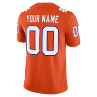 Clemson Tigers Custom Football Game Jersey - Orange