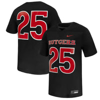 #25 Rutgers Scarlet Knights Untouchable Replica Game Jersey - Black