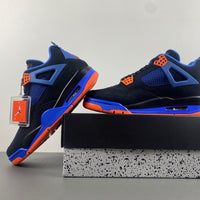 Retro Low Top Sneakers, Blue Black Orange Colorway, Lace Up Design, Casual Gift for Sneaker Fans