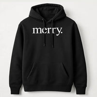 Festive Script Holiday Sweatshirt, Minimalist Merry Christmas Hoodie, Comfy Aesthetic Xmas Pullover, Winter Holiday Present for Her Him