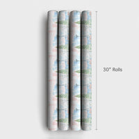 Watercolor Space Needle Gift Wrap, Seattle Christmas Wrapping Paper, Pacific Northwest Skyline Wrapping Paper, Festive Holiday Gift Wrap