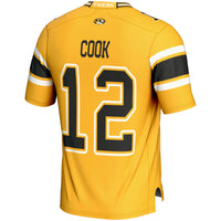 Brady Cook Missouri Tigers NIL Player Football Jersey - Gold