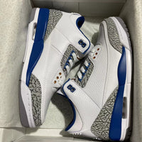 Retro Low Top Sneakers, Blue White Colorway, Lace Up Design, Casual Gift for Sneaker Fans