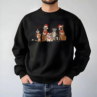 Festive Reindeer Dog Holiday Sweatshirt, Christmas Dog Sweatshirt, Adorable Pet Lover Xmas Sweatshirt, Winter Dog Mom Crewneck