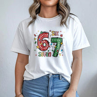 Festive Holiday Lights Graphic Shirt, 67 Birthday Christmas T-Shirt, Humorous Xmas Party Tee, Winter Birthday Shirt for Kids and Adults