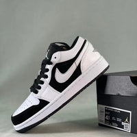 Low Top Sneakers, White Black Colorway, Lace Up Design, Casual Gift for Sneaker Fans