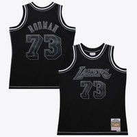 Los Angeles Lakers Dennis Rodman 1998 Contrast 2K Swingman Jersey - Black