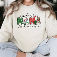 Festive Holiday Mama Sweatshirt, Mama Claus Christmas Sweatshirt, Adorable Xmas Santa Sweatshirt, Comfy Family Winter Holiday Crewneck Sweater