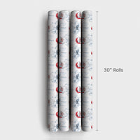 Doctor Santa Gift Wrap, Lab Coat Santa Wrapping Paper, Science Holiday Paper, Medical Gift Wrap, Secret Santa Christmas Holiday Present Wrap