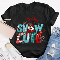 Humorous Holiday Lights Graphic Tee, Snow Adorable Snowman Christmas Shirt, Retro Winter Snowman T-Shirt, Adorable Xmas Party Shirt