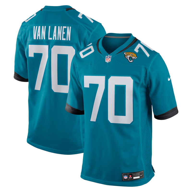 Jacksonville Jaguars Cole Van Lanen Teal Game Player Jersey