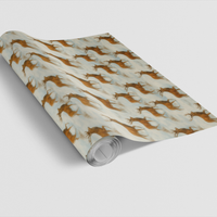 Winter Forest Gift Wrap, Reindeer Wrapping Paper, Wildlife Christmas Wrapping Paper, Holiday Deer Present Paper, Woodland Nature Gift Wrap