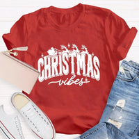 Festive Holiday Graphic Tee, Christmas Vibes Shirt, Retro Christmas Vibes T-Shirt, Winter Holiday Shirt, Unisex Christmas Present