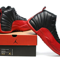 Sneakers, Black Red Colorway, Lace Up Design, Casual Gift for Sneaker Fans