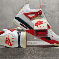 Mid Top Sneakers, Red Colorway, Lace Up Design, Casual Gift for Sneaker Fans