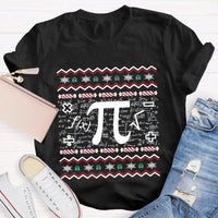 Math Teacher Holiday T-Shirt, Candy Cane Pi Symbol Christmas Shirt, Humorous Pi Graphic Tee, Christmas Math Teacher Shirt, Xmas STEM Present