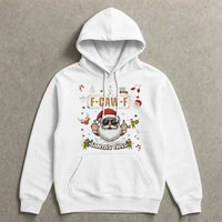 Humorous Middle Finger Christmas Hoodie, Santa's Tired Hoodie, Sarcastic Xmas Hooded Sweatshirt, Holiday Graphic Hoodie, Adult Xmas Present